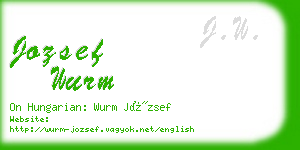 jozsef wurm business card